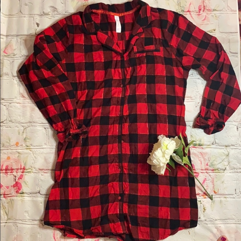 Stars Above Plaid Night Gown